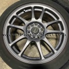 JDM A-Tech Schneider Ax-52 Gunmetal 17 Wheels with Tires